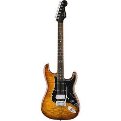 Foto van Fender limited edition american ultra stratocaster hss tiger'ss eye eb elektrische gitaar met koffer