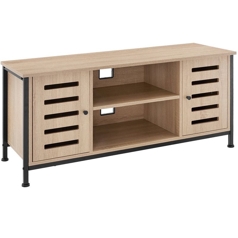 Foto van Tectake - tv-meubel tv-kast dressoir carlow - industrieel - lichtbruin - 110x41,5x50,5cm - 404717