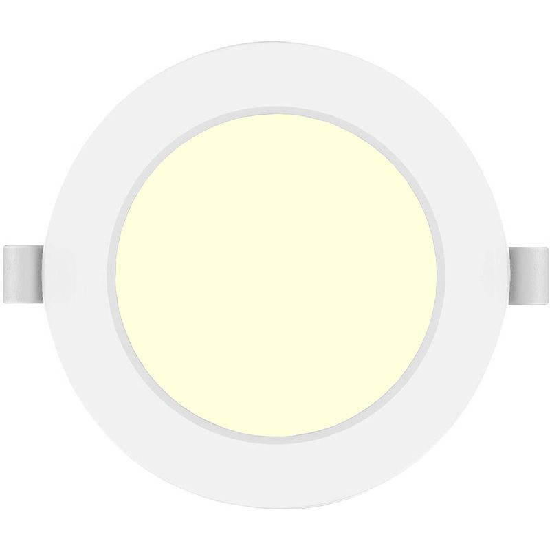 Foto van Led downlight pro - aigi trinko - inbouw rond 6w - warm wit 3000k - mat wit - kunststof - ø118mm