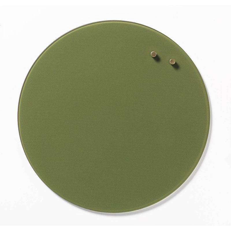 Foto van Naga - magnetisch glasbord - rond - olijf groen - ø35cm - geschikt voor whiteboard markers
