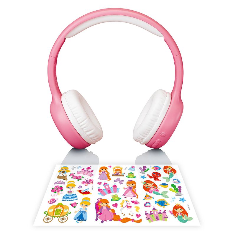 Foto van Vouwbare kinder bluetooth hoofdtelefoon lenco hpb-110pk roze