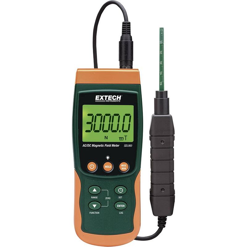 Foto van Extech sdl900 magneetveldanalyser met datalogger, met sd-kaartslot