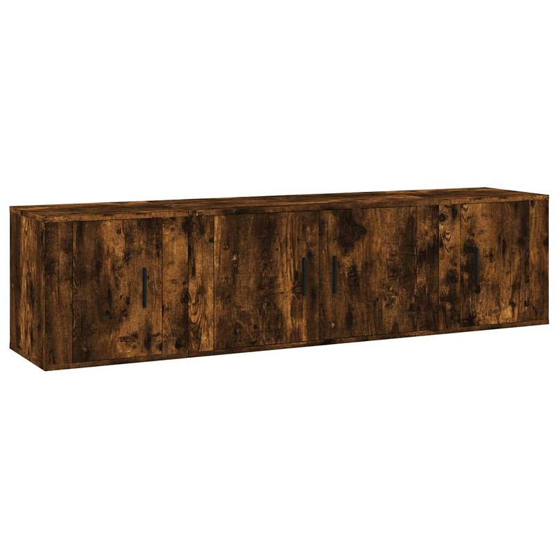 Foto van The living store tv-meubelset gerookt eiken - 80 x 34.5 x 40 cm - klassiek design