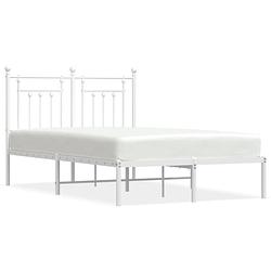 Foto van The living store bedframe the living store - klassiek bedframe - metaal - 207 x 125 x 97 cm - kleur- wit