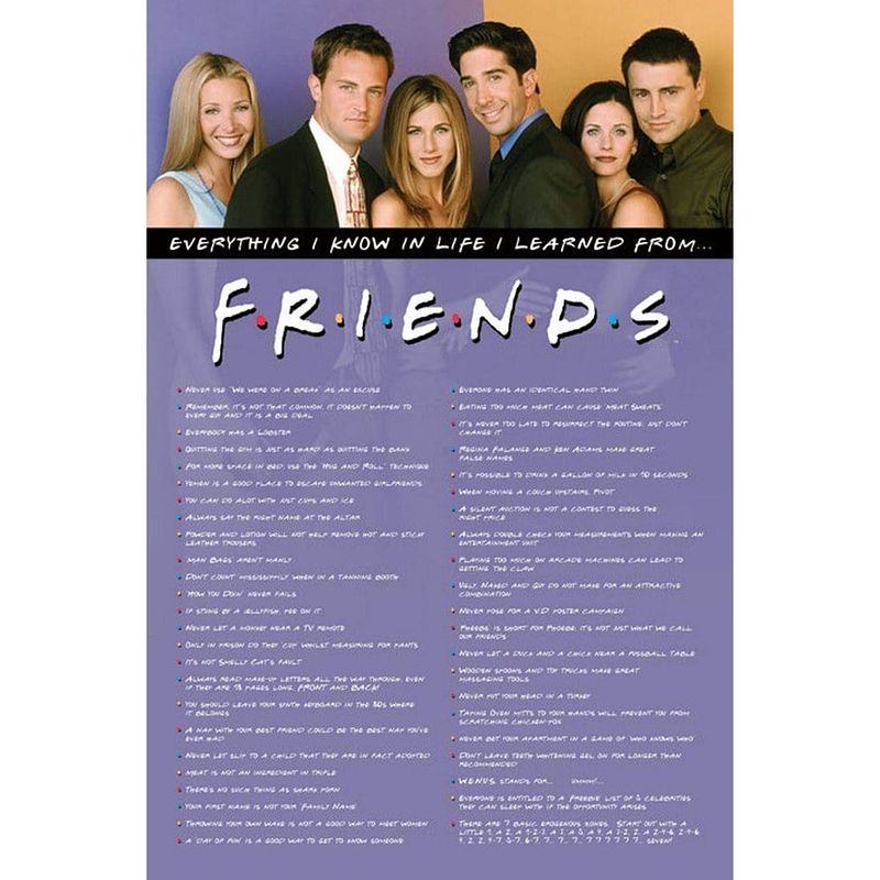 Foto van Pyramid friends everything i know poster 61x91,5cm