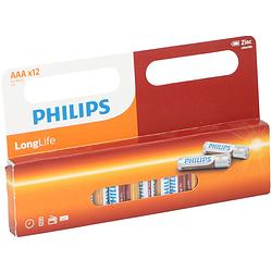 Foto van Philips aaa longlife batterijen - voordeelverpakking 12 stuks