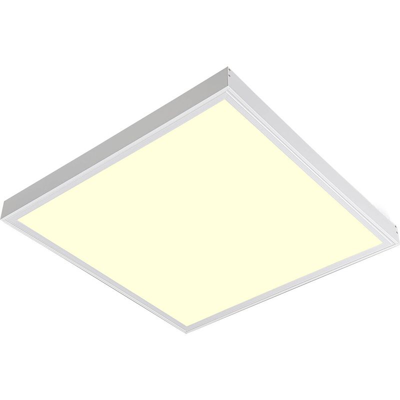 Foto van Led paneel - aigi clena - 60x60 warm wit 3000k - 40w opbouw vierkant - mat wit - flikkervrij