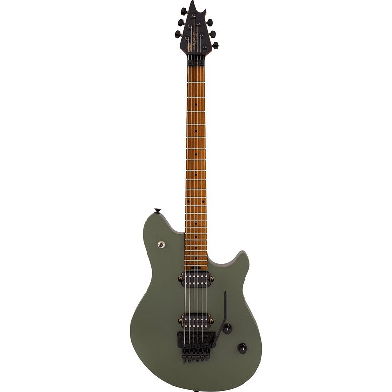 Foto van Evh wolfgang standard baked maple matte army drab elektrische gitaar