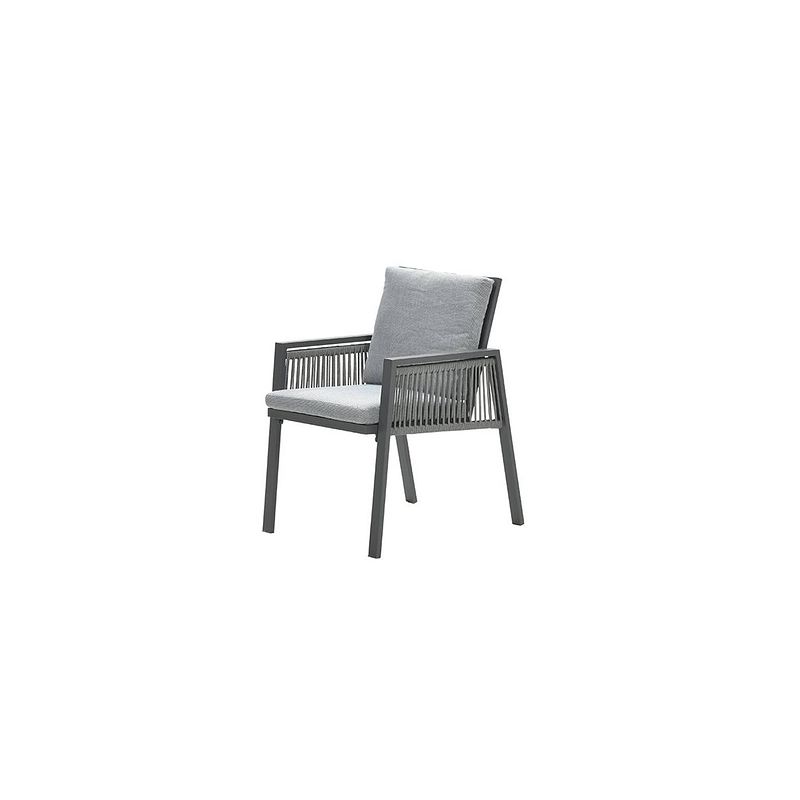 Foto van Garden impressions andrea dining fauteuil-carbon black/ licht grijs