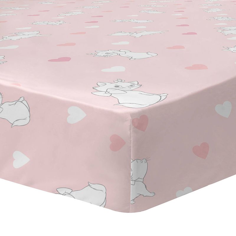 Foto van Disney aristocats hoeslaken love - eenpersoons - 90 x 190/200 cm - katoen