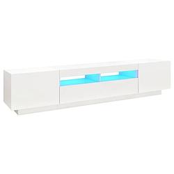 Foto van The living store tv-meubel hifi - 200 x 35 x 40 cm - met rgb led-verlichting