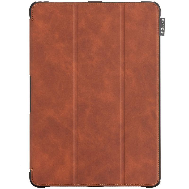 Foto van Gecko covers rugged cover bookcase ipad 10.2 (2019 / 2020) tablethoes - bruin