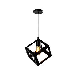 Foto van Quvio hanglamp met metalen frame vierkant zwart - quv5150l-black