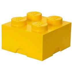 Foto van Lego brick 4 opbergbox - geel