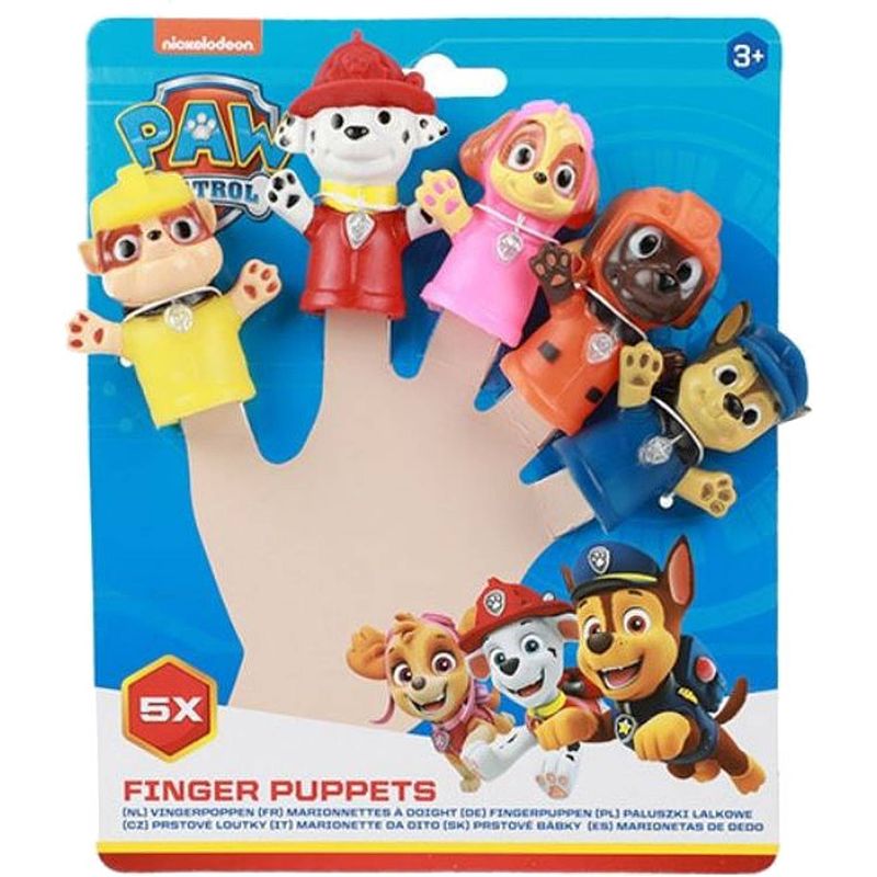 Foto van Nickelodeon vingerpoppen paw patrol junior siliconen 5 stuks