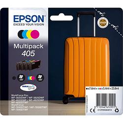 Foto van Epson cartridge 405 origineel 4-pack zwart, geel, cyaan, magenta c13t05g64010
