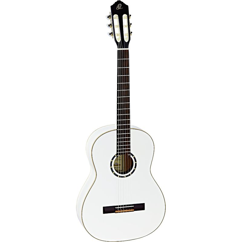 Foto van Ortega family series r121sn klassieke gitaar wit met gigbag