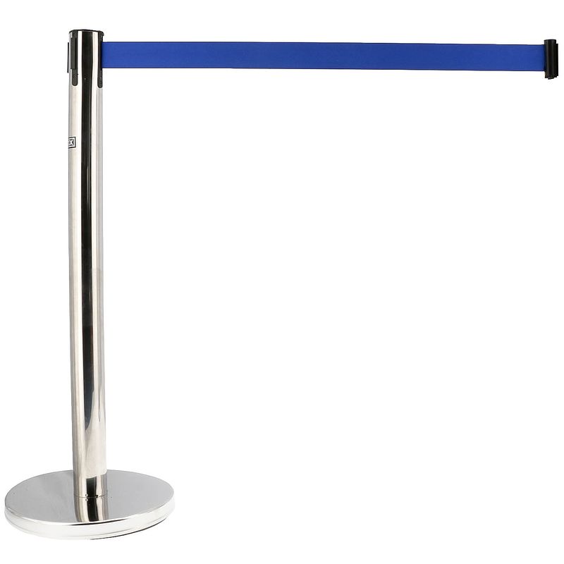 Foto van Innox linemate silver afzetpaal 5m, blauw lint (per stuk)