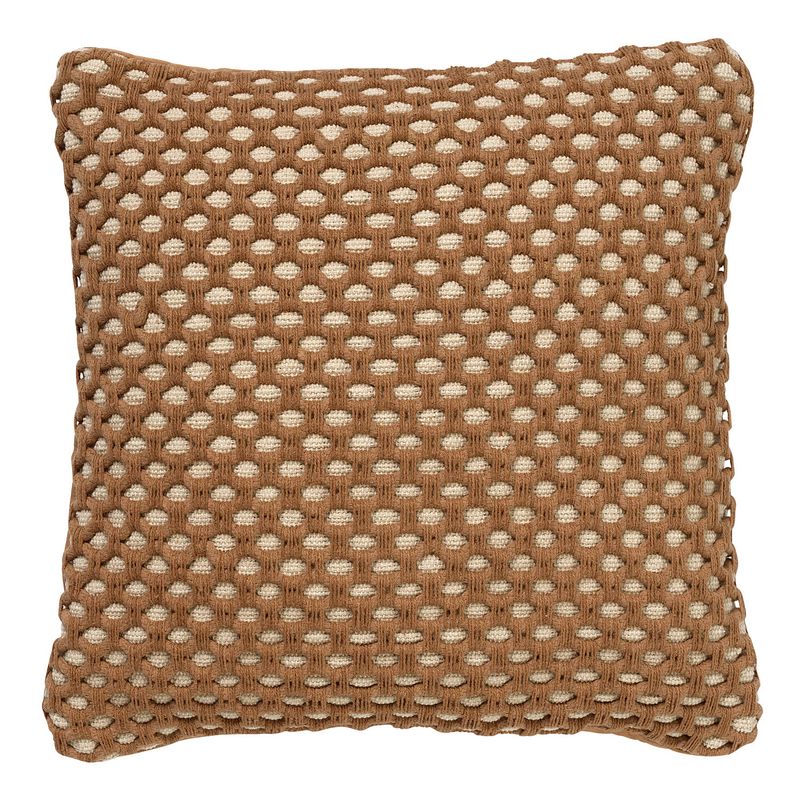 Foto van Dutch decor denley - sierkussen van katoen tobacco brown 45x45 cm - bruin - bruin