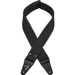 Foto van Fender x wrangler® riveted denim strap black gitaarband