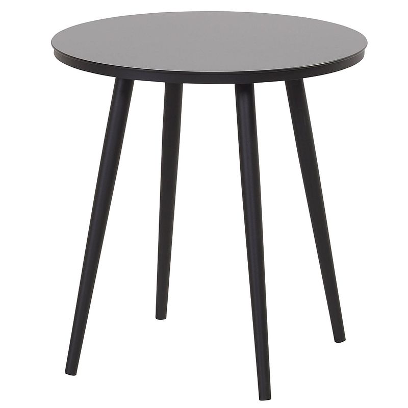 Foto van Hartman sophie studio bistro tuintafel - hpl tafelblad rond - ø66 x h70 cm - zwart