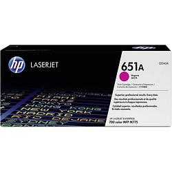 Foto van Hp 651a ce343a tonercassette magenta 16000 bladzijden origineel toner