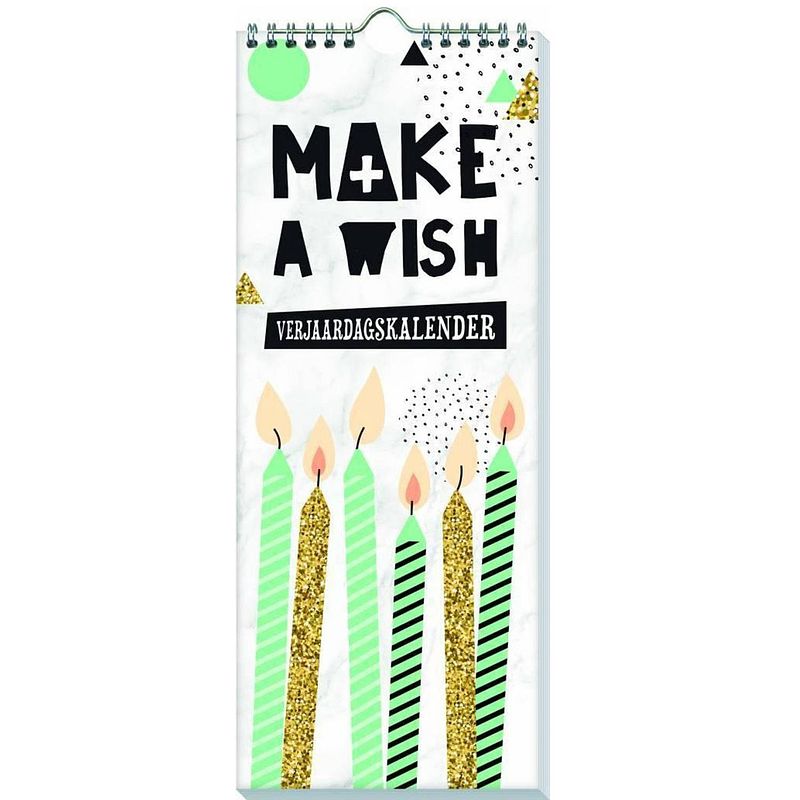 Foto van Make a wish - verjaardagskalender - 13 x 33 cm