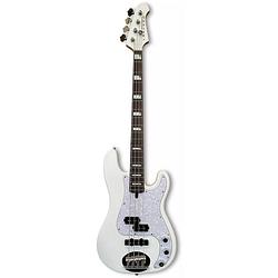 Foto van Lakland skyline 44-64 custom white gloss elektrische basgitaar