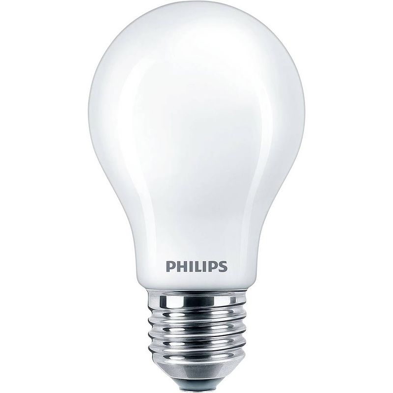 Foto van Philips led lamp - e27 mat - 60w - warm wit licht - 3 stuks