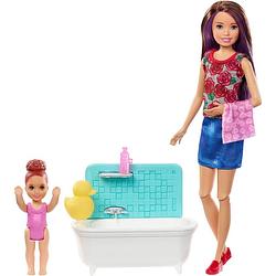 Foto van Mattel speelset barbie babysitter 4-delig licht