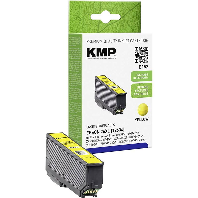 Foto van Kmp inkt vervangt epson t2634, 26xl compatibel geel e152 1626,4009