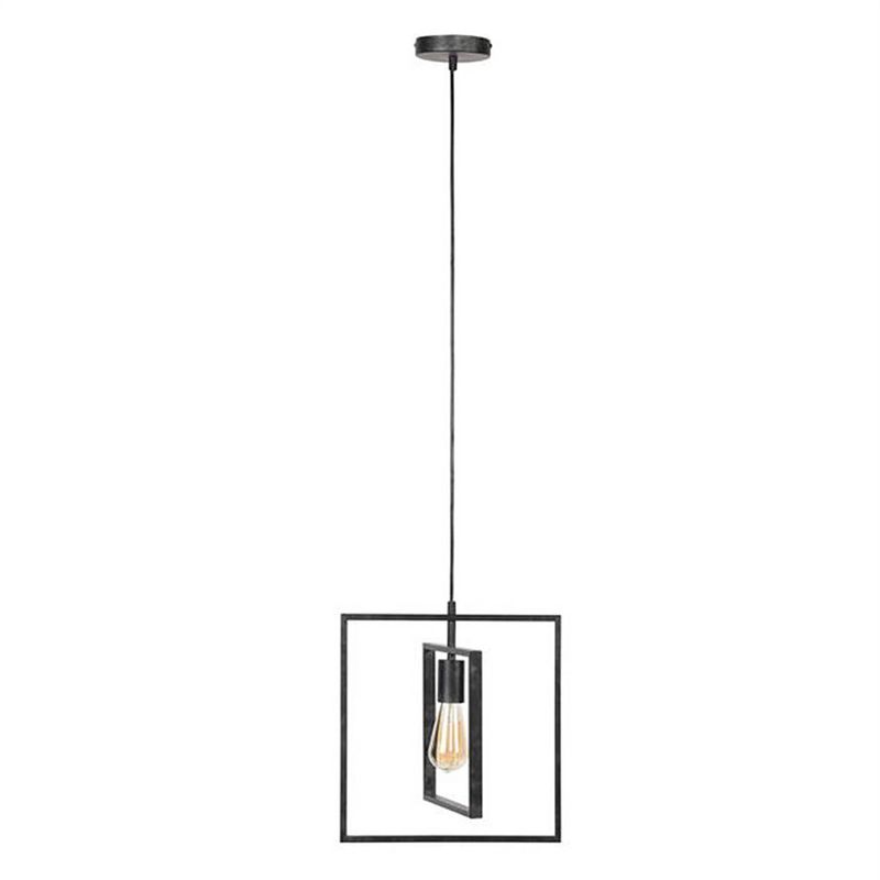 Foto van Livin24 industriële hanglamp mick charcoal 1-lichts.