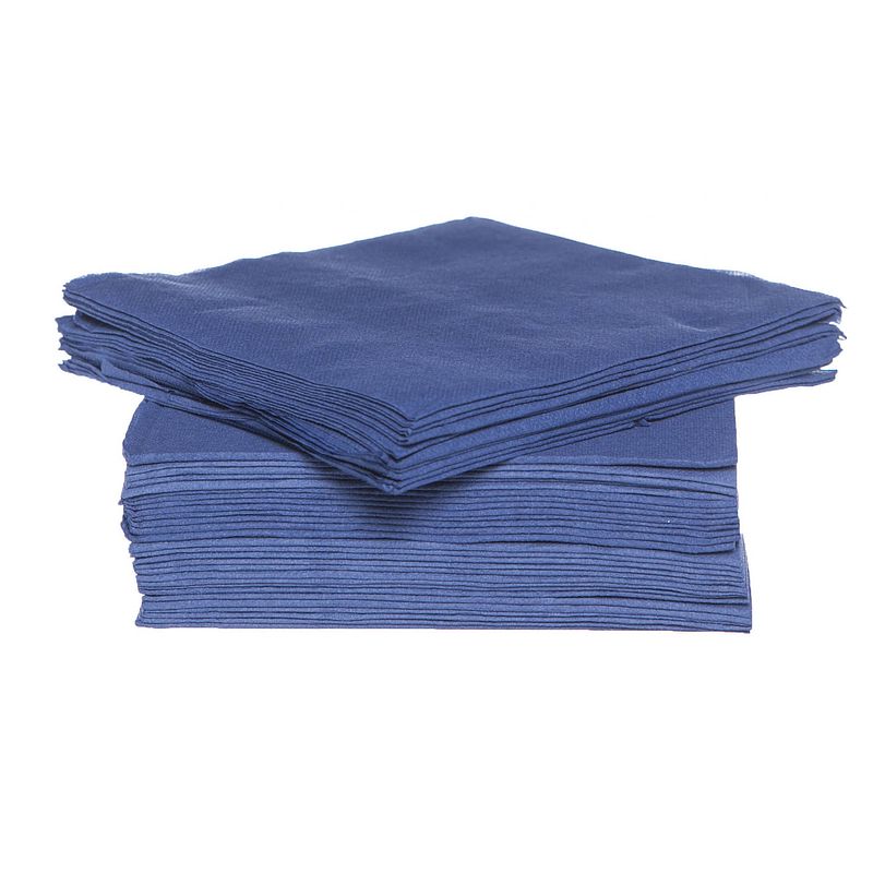 Foto van 40x stuks luxe kwaliteit servetten blauw 38 x 38 cm - feestservetten