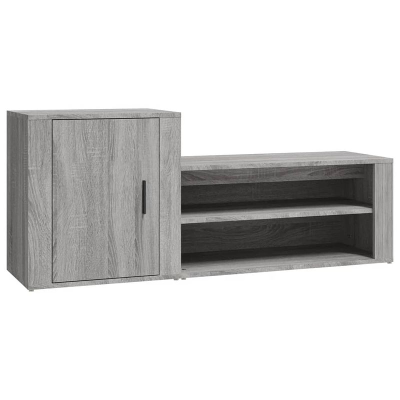 Foto van Vidaxl schoenenkast 130x35x54 cm bewerkt hout grijs sonoma