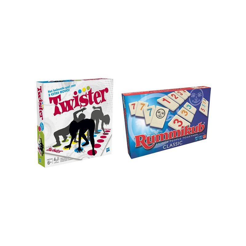 Foto van Spellenbundel - bordspellen - 2 stuks - twister & rummikub