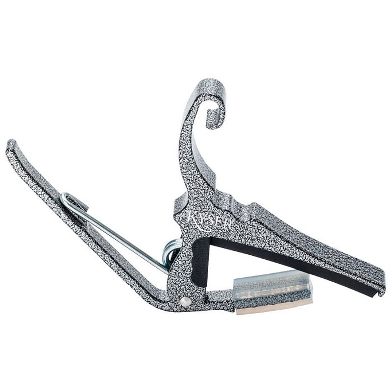 Foto van Kyser quick-change acoustic silver vein capo voor westerngitaar