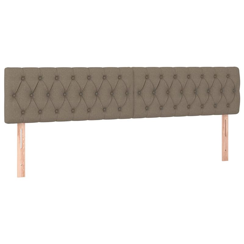 Foto van The living store hoofdbord bed - 180 x 7 x 78/88 cm - taupe