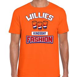 Foto van Oranje koningsdag t-shirt - willies kingsday fashion - shotjes - heren m - feestshirts