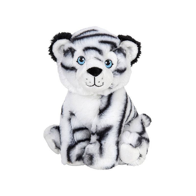 Foto van Pluche knuffel witte tijger van 19 cm - knuffeldier