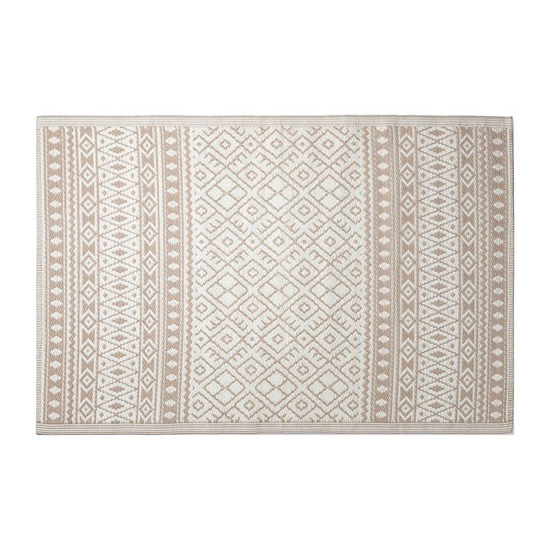 Foto van Buitenkleed ethnic - beige/wit - 160x230 cm