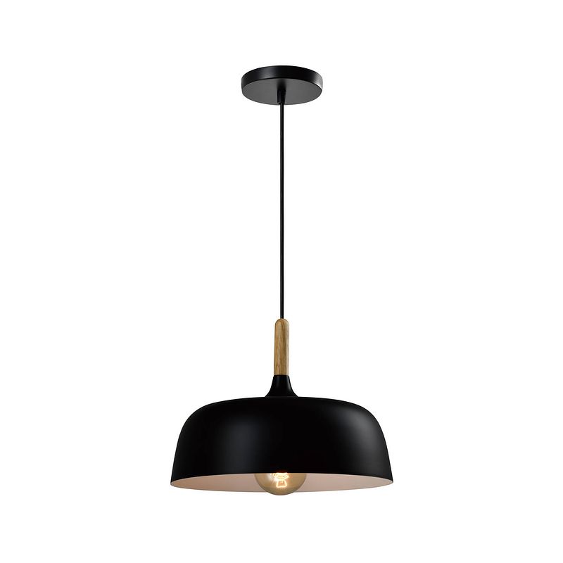 Foto van Quvio hanglamp rond zwart - quv5128l-black