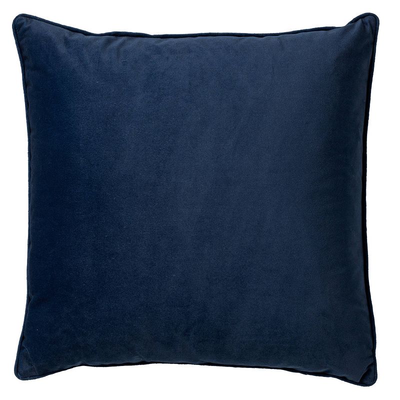 Foto van Dutch decor - finn - sierkussen velvet insignia blue 60x60 cm - blauw