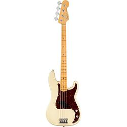 Foto van Fender american professional ii precision bass mn olympic white elektrische basgitaar met koffer