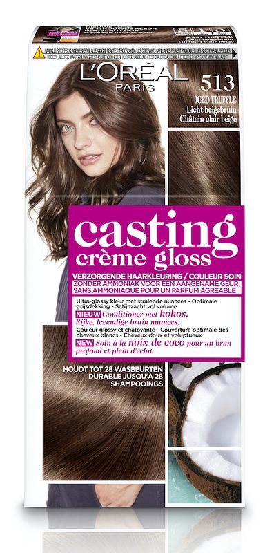 Foto van L'soréal paris casting crème gloss 513 iced truffle