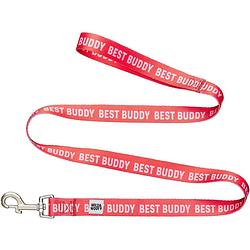 Foto van Wild & woofy hondenriem best buddy 120 cm nylon rood