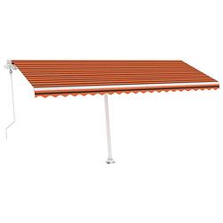 Foto van Infiori luifel automatisch met led windsensor 500x350 cm oranje bruin