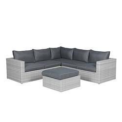 Foto van Garden impressions - orangebird loungeset - 4 delig - vintage grey