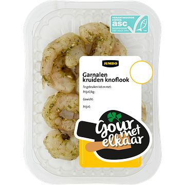 Foto van Jumbo garnalen kruiden knoflook 100g aanbieding bij jumbo | 3 schalen