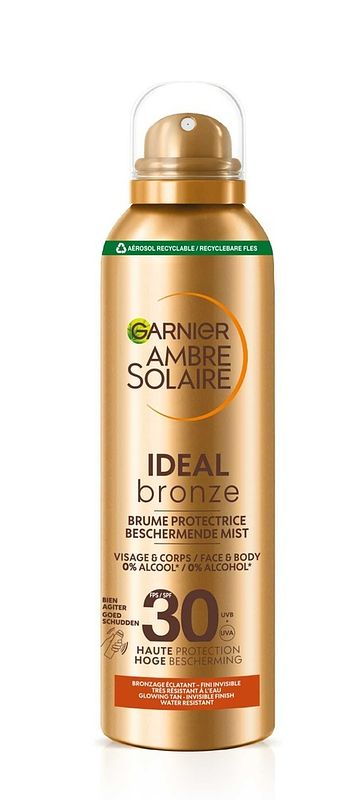 Foto van Garnier ambre solaire ideal bronze beschermende mist spf 30