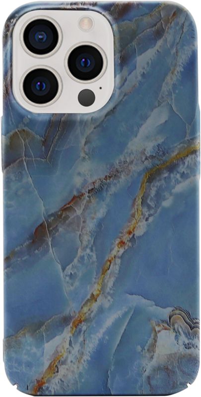 Foto van Bluebuilt blue marble hard case apple iphone 13 pro back cover